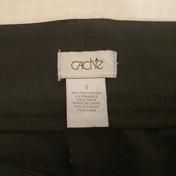 Cache black Capri style bottoms size 6 - Picture 7 of 12